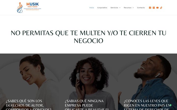 Screenshot of derechosdeautoryconexos.com