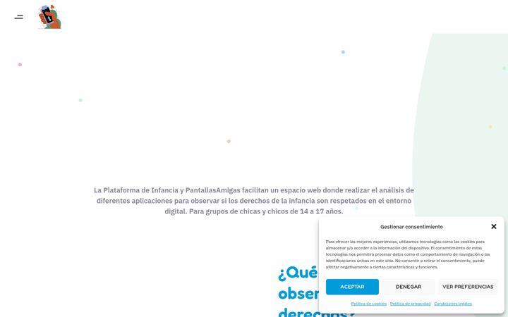 Screenshot of derechosinfanciadigital.org