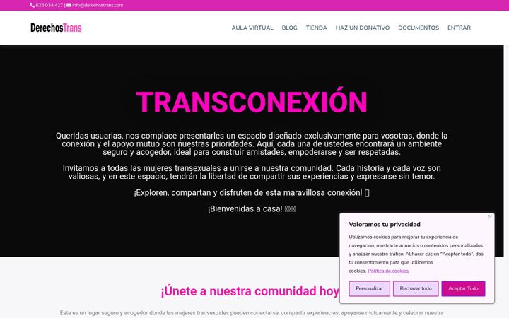 Screenshot of derechostrans.com