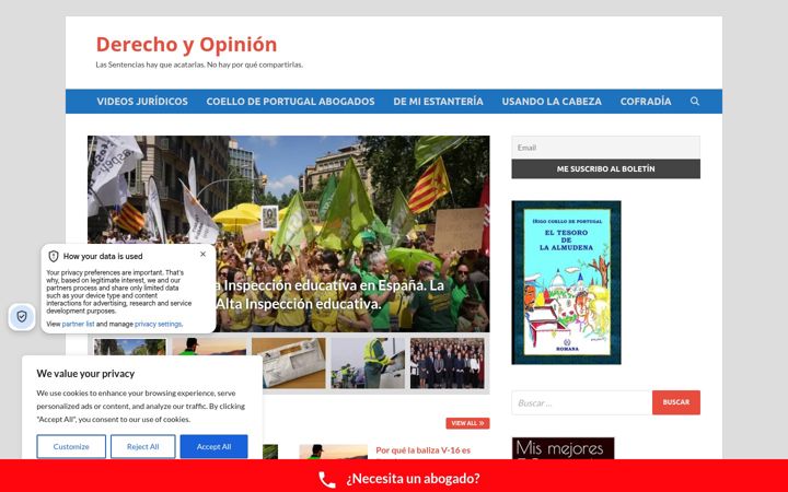 Screenshot of derechoyopinion.com