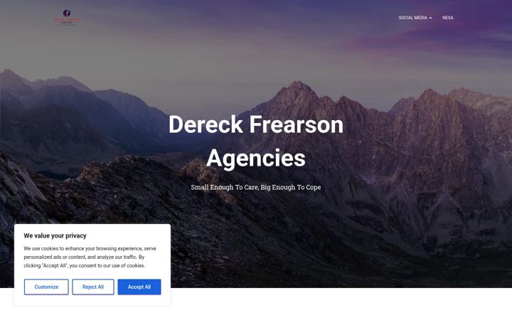 Skjámynd af dereckfrearsonagencies.co.uk