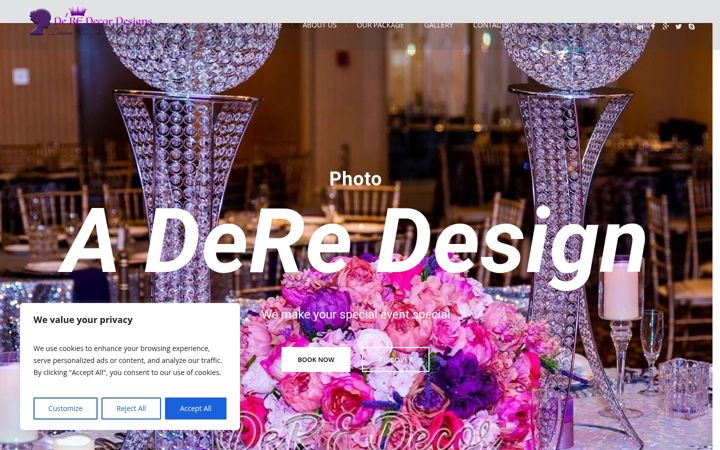 Screenshot of deredecor.com