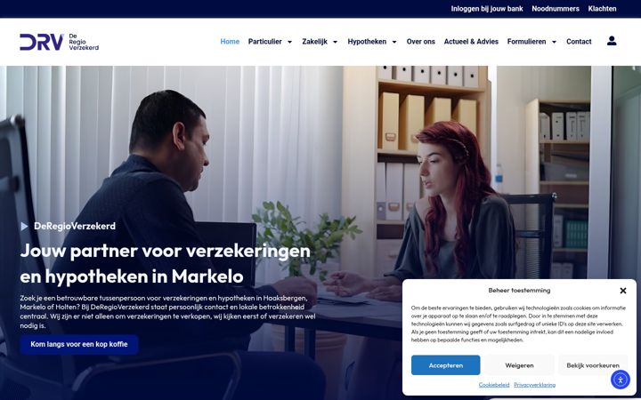 Capture d'écran de deregioverzekerd.nl