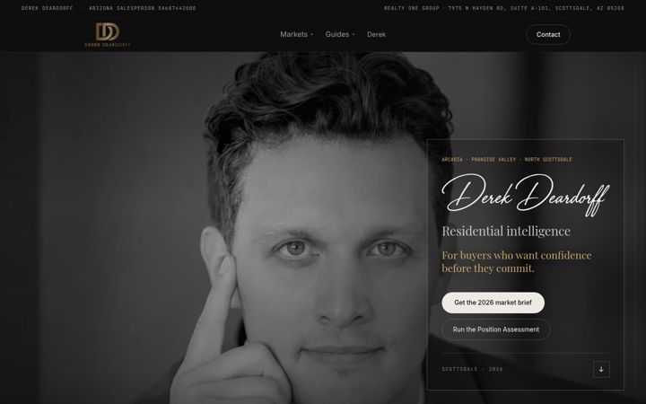 Screenshot of derekdeardorff.com