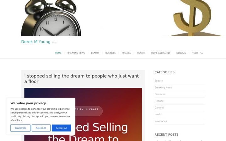 Screenshot of derekmyoung.com