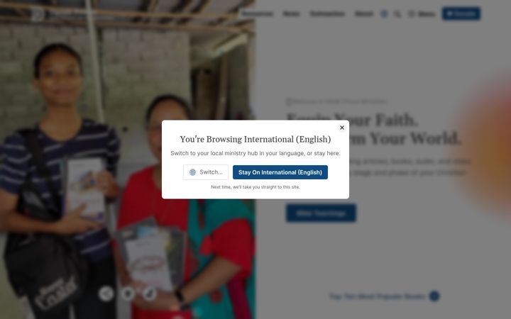 Screenshot of derekprince.com
