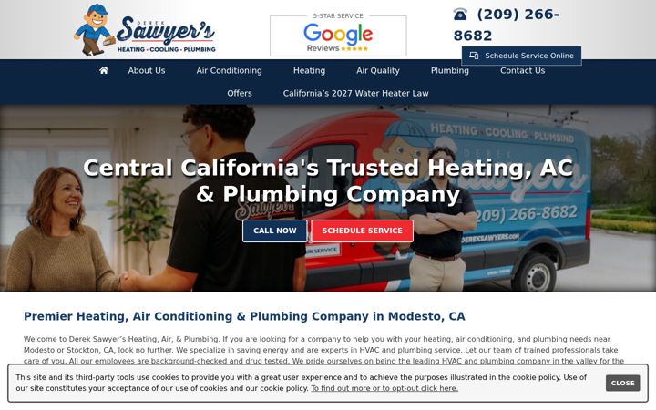 Screenshot of dereksawyers.com