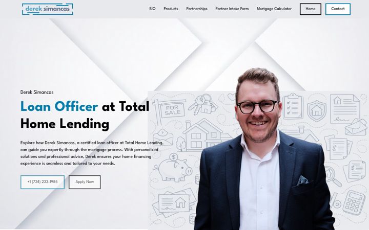 Screenshot of dereksimancas.com