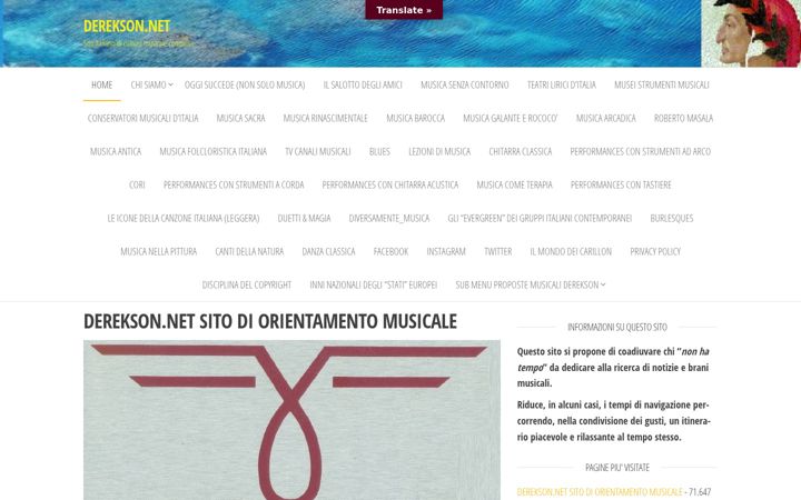 Screenshot του derekson.net