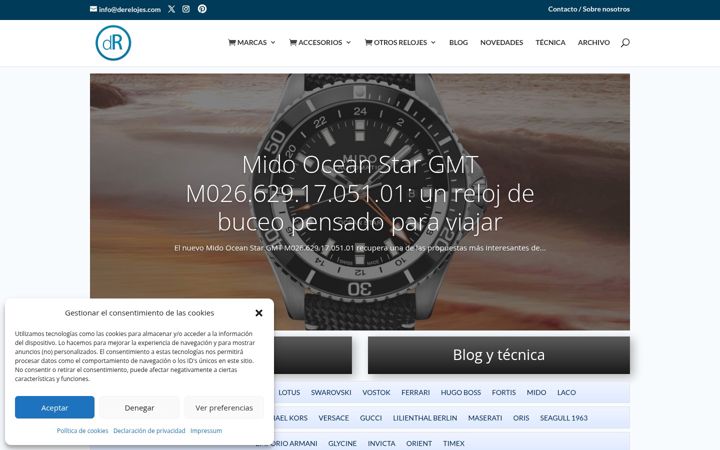 Screenshot of derelojes.com