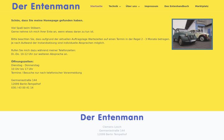 Capture d'écran de derentenmann-berlin.de