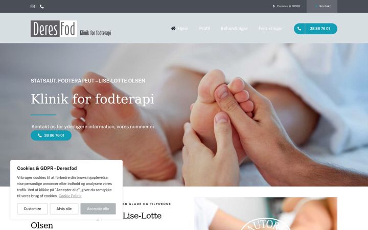 Screenshot of deresfod.dk