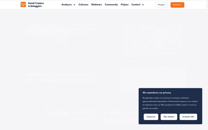 Screenshot of deretailtraders.nl