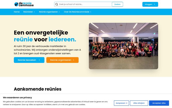 Captura de pantalla de dereuniecommissie.nl