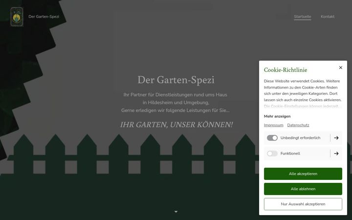 Ekraanipilt saidist dergartenspezi.de