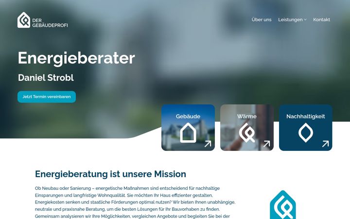 Ekraanipilt saidist dergebaeudeprofi.de