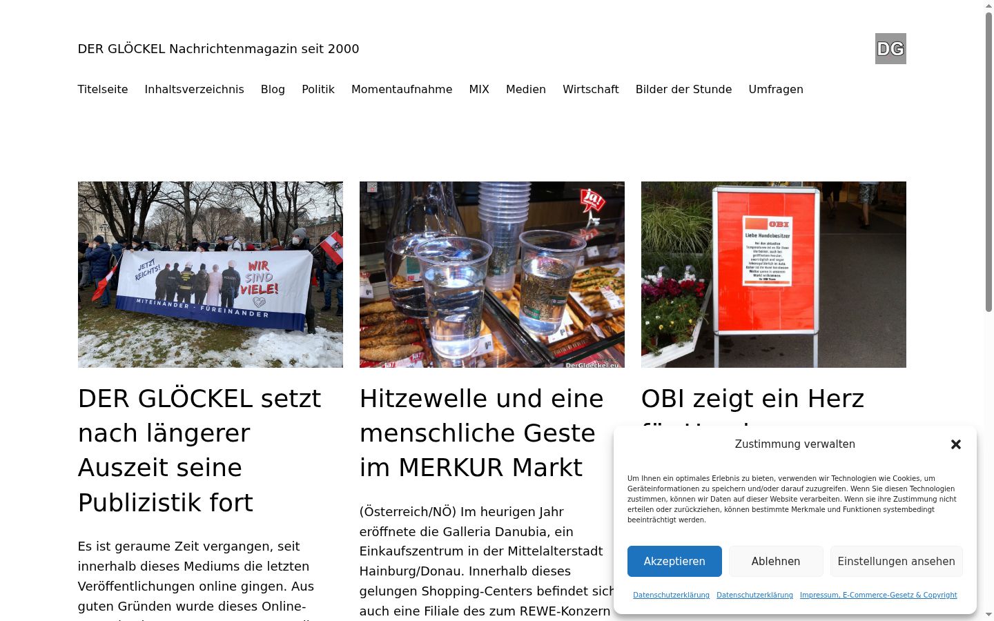 Screenshot tal-banner tal-kunsens muri qabel kwalunkwe interazzjoni