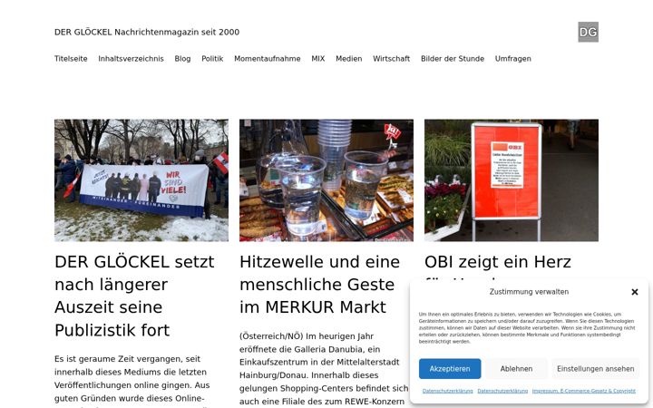 Screenshot of dergloeckel.eu