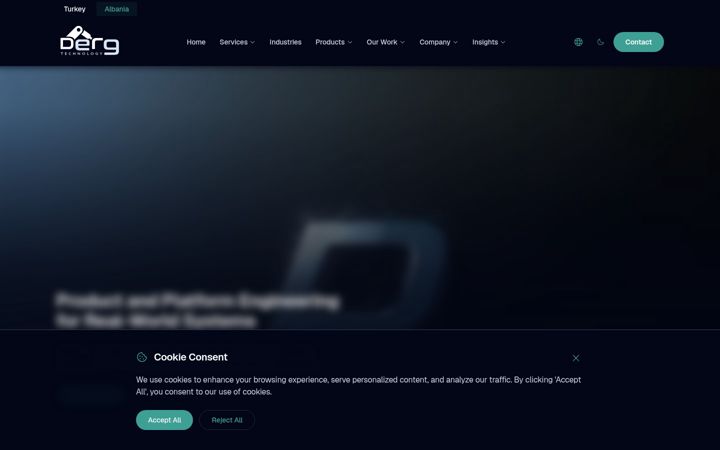 Screenshot of dergtech.com