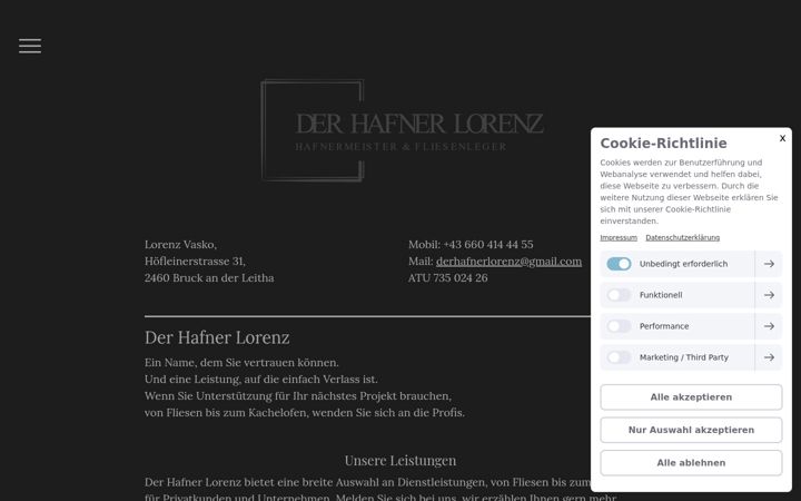 Screenshot of derhafnerlorenz.at