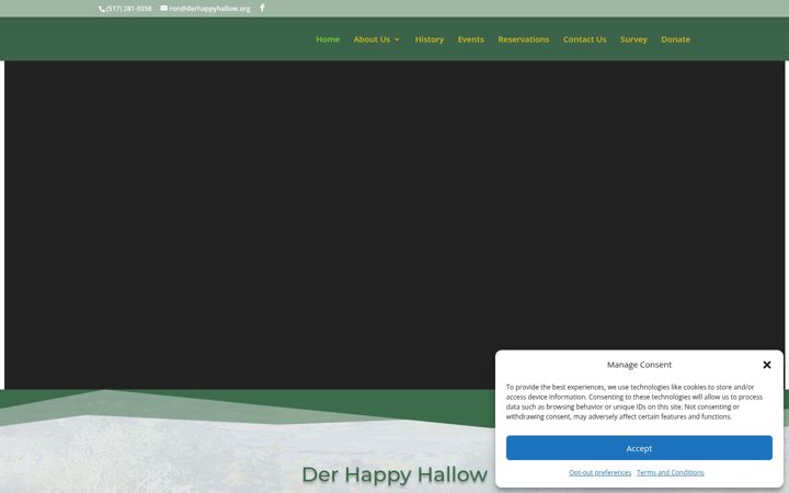Captură de ecran a derhappyhallow.org