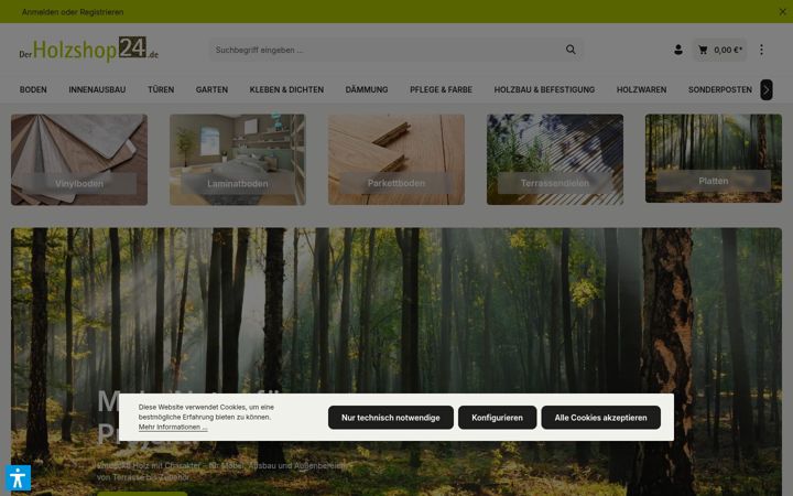 Ekrānuzņēmums no derholzshop24.de