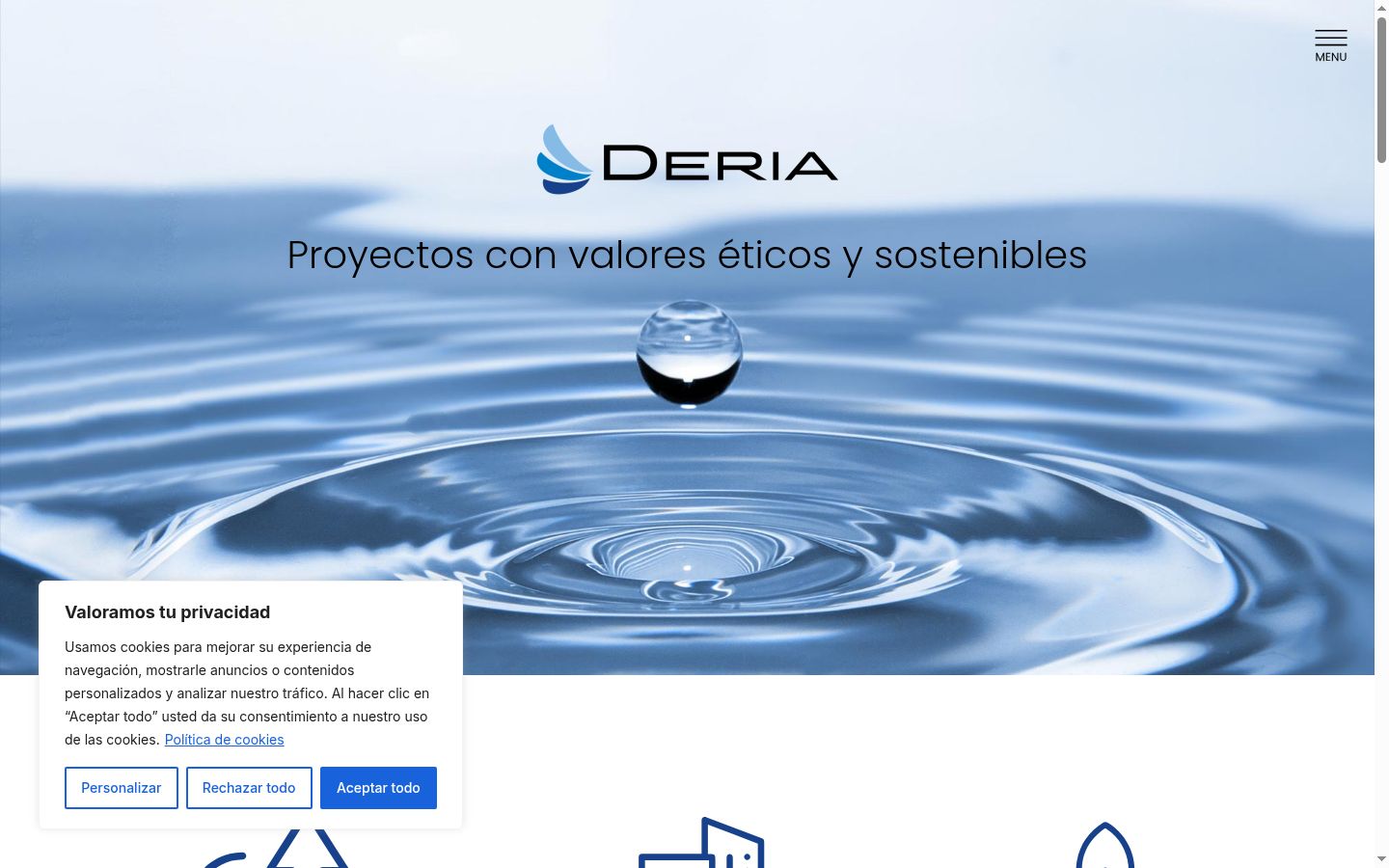 Screenshot del banner di consenso mostrato prima di qualsiasi interazione