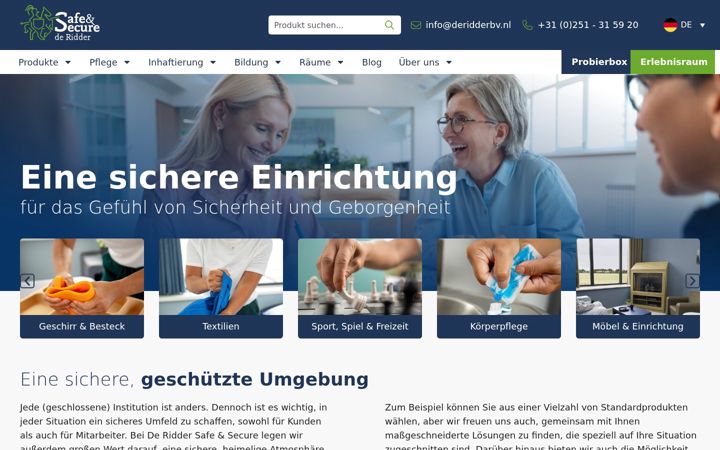 Ekrānuzņēmums no deriddersafeandsecure.de
