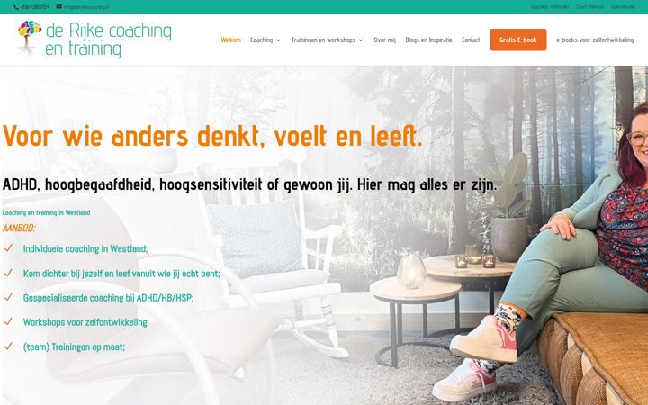 Screenshot of derijkecoaching.nl
