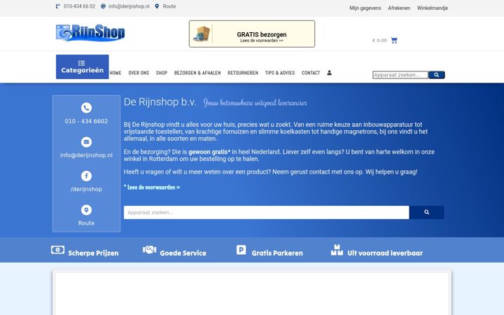 Screenshot von derijnshop.nl