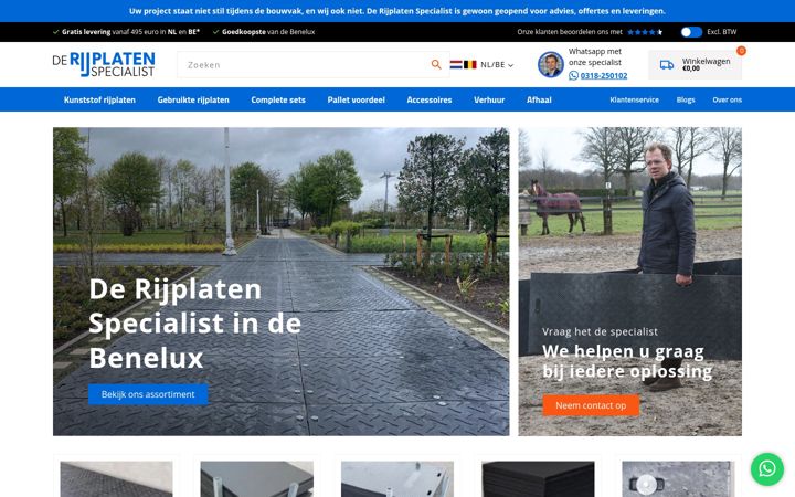 Screenshot von derijplatenspecialist.nl