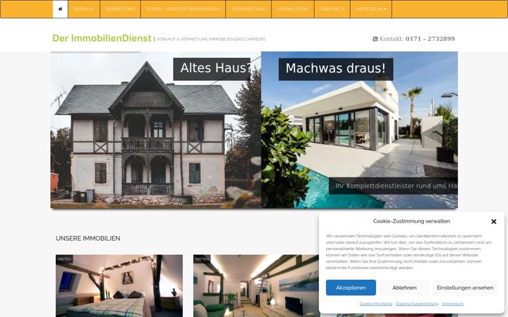 Ekrānuzņēmums no derimmobiliendienst.de