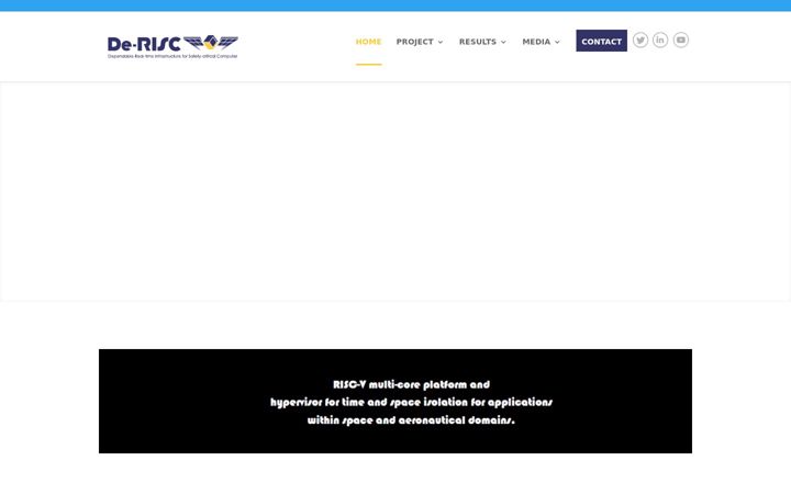 Skärmbild av derisc-project.eu
