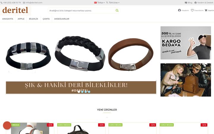 Screenshot of deritel.com
