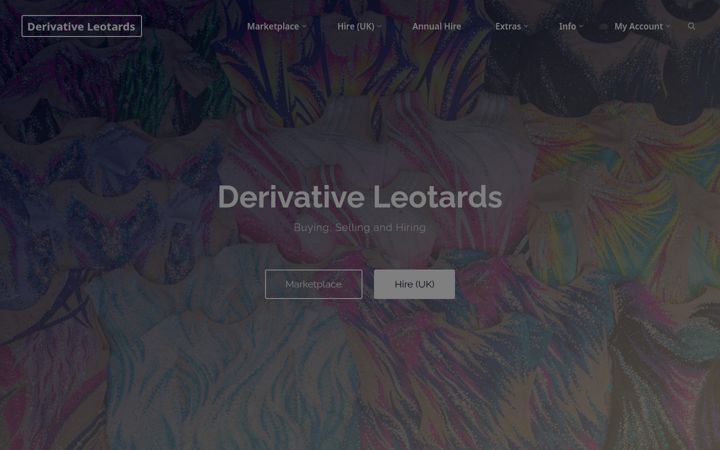 Skjámynd af derivativeleotards.co.uk