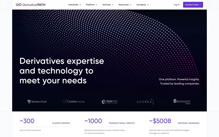 Screenshot of derivativepath.com