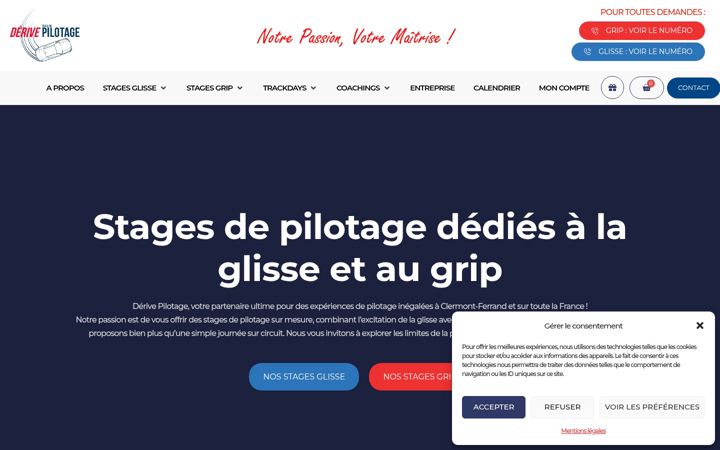 Screenshot di derive-pilotage.fr