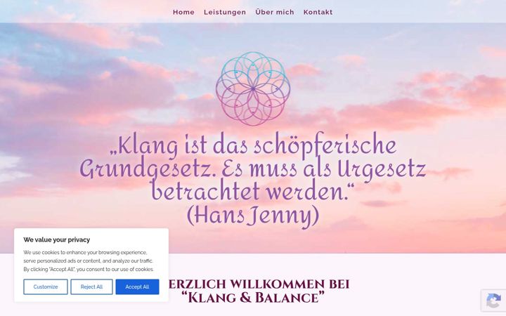 Ekraanipilt saidist derklangdeinerseele.de