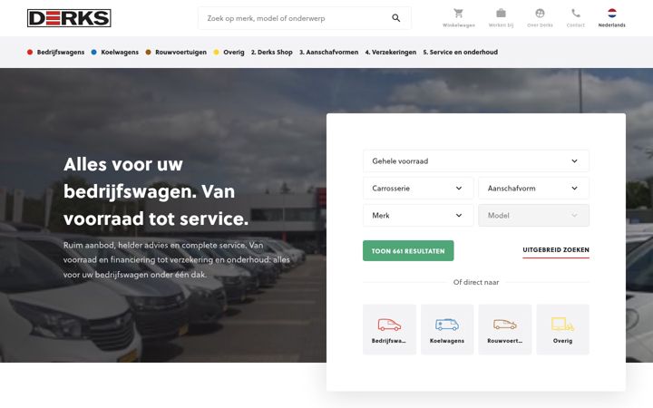 Screenshot of derksbedrijfswagens.nl