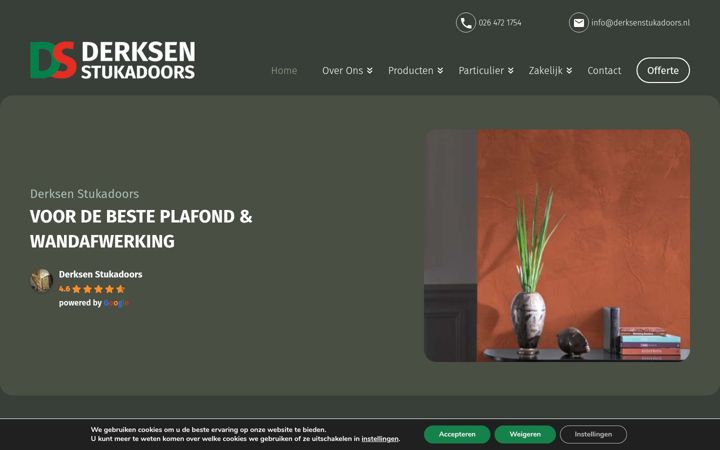 Screenshot of derksenstukadoors.nl