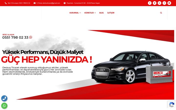 Screenshot of derkusticaret.com