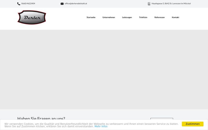 Screenshot of derleredelstahl.at