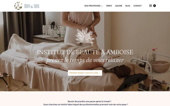 Screenshot of derm-et-sens.fr