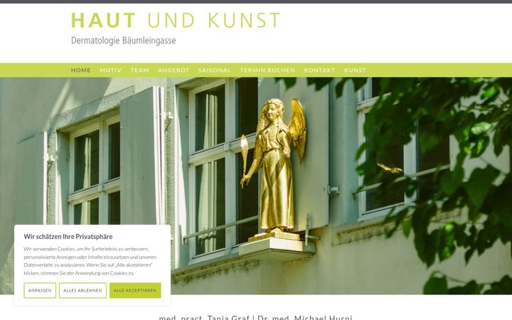 Screenshot of derma-baeumleingasse.ch