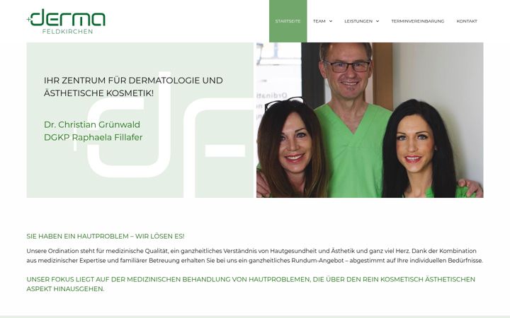 Screenshot of derma-feldkirchen.at