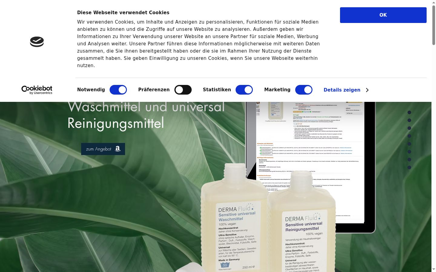 Screenshot tal-banner tal-kunsens muri qabel kwalunkwe interazzjoni