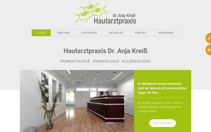 Skærmbillede af derma-kreiss.de