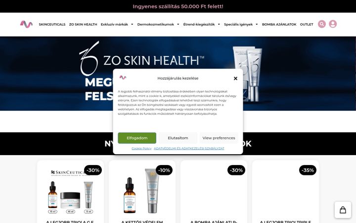Zrzut ekranu dermaartshop.hu