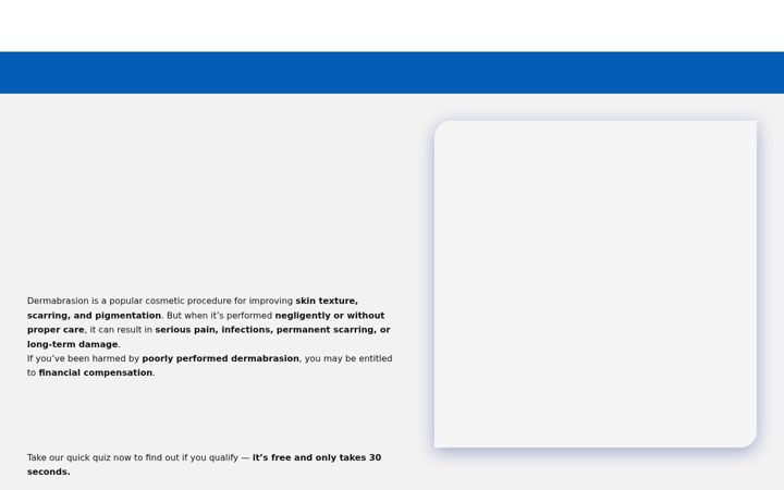 Screenshot of dermabrasioninjuryclaimsscotland.uk