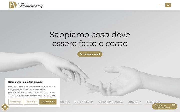 Screenshot of dermacademy.it
